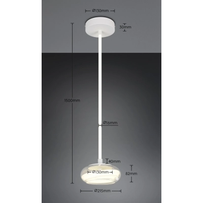 Tarsia lampa wisząca LED 13W 1700lm 4000K biała 337810131