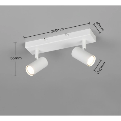 Taryn kinkiet 2xGU10 biały R86852031