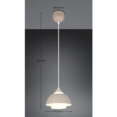 Tilos lampa wisząca 1xE27 beżowa R36501043