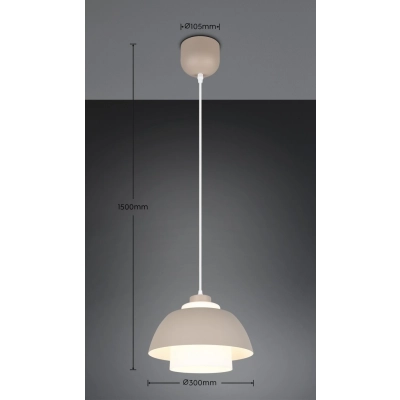Tilos lampa wisząca 1xE27 beżowa R36501943