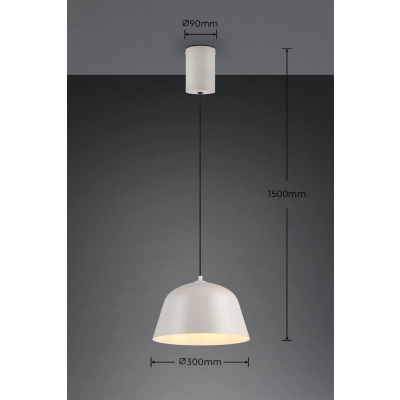 Tova lampa wisząca 1xE27 szara R36411076
