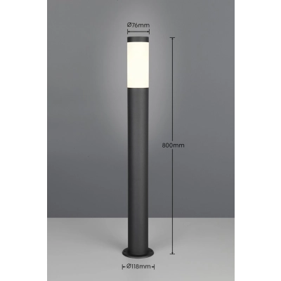 Trioto lampa stojąca IP44 1xE27 czarna 409760132