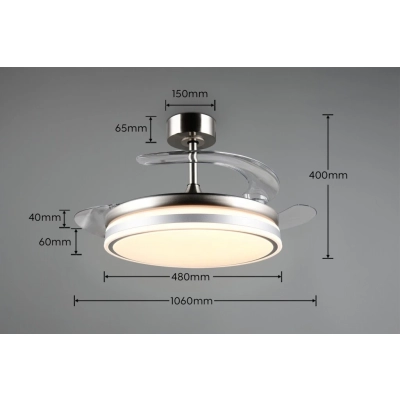 Volda lampa sufitowa LED 30W 3500lm CCT srebrna, biała R69642107