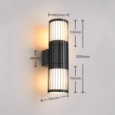 Volga kinkiet IP54 2xE27 czarny 269460242