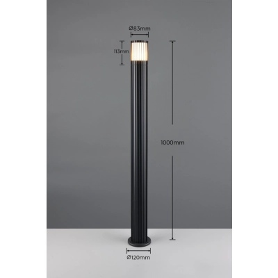 Volga lampa stojąca IP54 1xE27 czarna 469460142