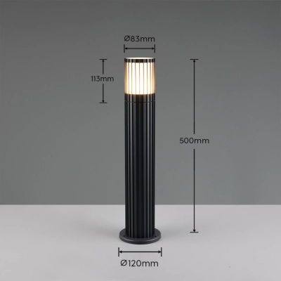 Volga lampa stojąca IP54 1xE27 czarna 569460142