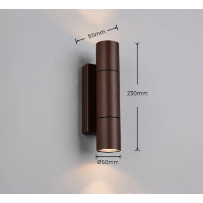 Yamuna kinkiet IP65 2xGU10 brązowy, rdzawy 269760224