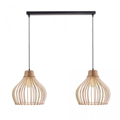 Bareel Zw BEC 380 2BL lampa wisząca 2 x E27 czarna, odcienie brązowego Temar Lighting