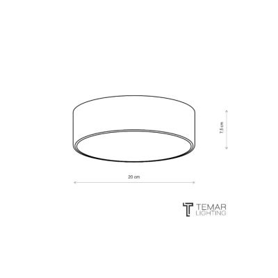 Cleo 200 lampa sufitowa 1 x E27 czarna