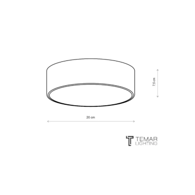 Cleo 200 lampa sufitowa 1 x E27 biała