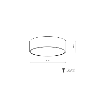 Cleo 200 lampa sufitowa 1 x E27 szara