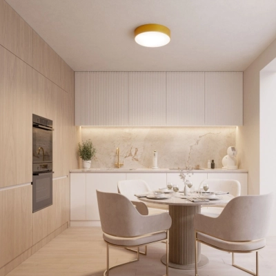 Cleo 200 lampa sufitowa 1 x E27 złota z czujnikiem ruchu