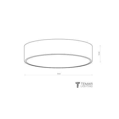 Cleo 300 lampa sufitowa 2 x E27 czarna z czujnikiem ruchu