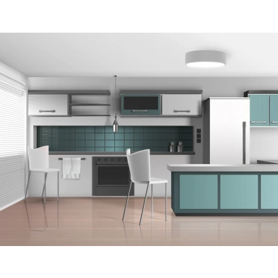 Cleo 300 lampa sufitowa 2 x E27 szara czujnik ruchu