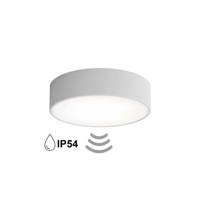 Cleo 300 IP54 lampa sufitowa 2 x E27 szara z czujnikiem ruchu Temar Lighting