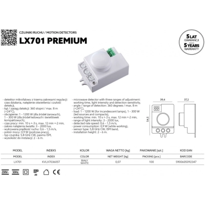 Cleo 300 IP54 lampa sufitowa 2 x E27 miedziana z czujnikiem ruchu