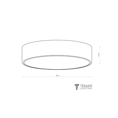 Cleo 400 LED lampa sufitowa 43W 4750lm 3000K, 4000K złota