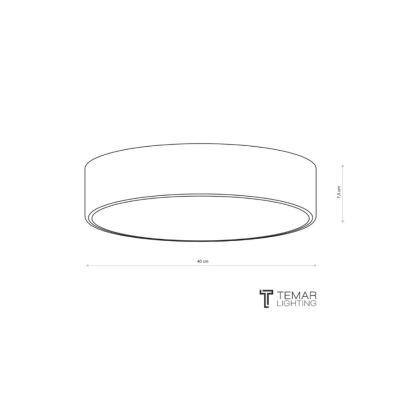 Cleo 400 LED lampa sufitowa 43W 4750lm 3000K, 4000K szara