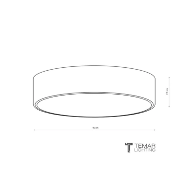 Cleo 400 LED lampa sufitowa 43W 4750lm 3000K, 4000K czarna