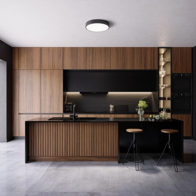 Cleo 400 LED lampa sufitowa 43W 4750lm 3000K, 4000K czarna