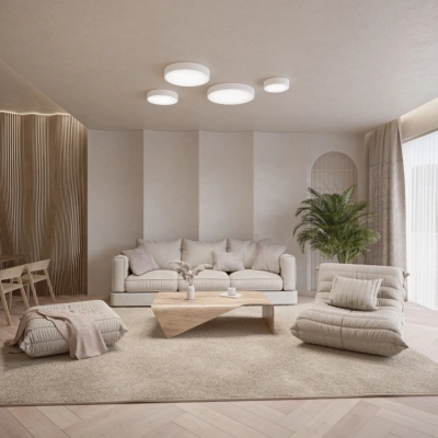 Cleo 400 LED lampa sufitowa 43W 4750lm 3000K, 4000K biała