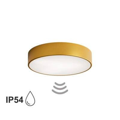 Cleo 400 IP54 lampa sufitowa 3 x E27 złota z czujnikiem ruchu Temar Lighting