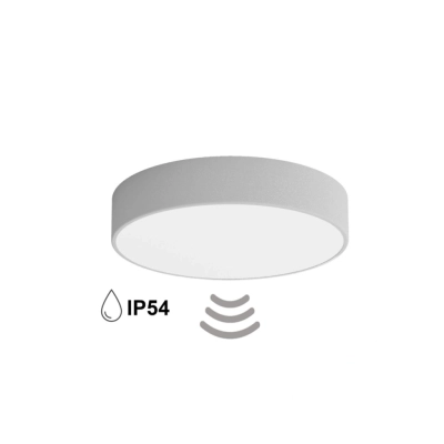 Cleo 400 IP54 lampa sufitowa 3 x E27 szara z czujnikiem ruchu Temar Lighting