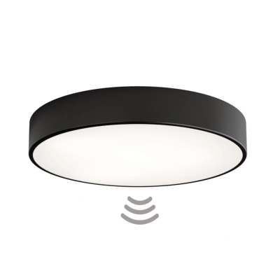 Cleo 500 lampa sufitowa 4 x E27 czarna z czujnikiem ruchu Temar Lighting