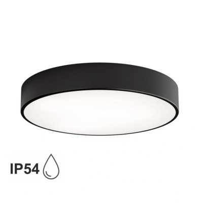 Cleo 500 IP54 lampa sufitowa 4 x E27 czarna z czujnikiem ruchu Temar Lighting