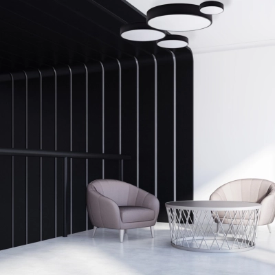 Cleo 600 LED lampa sufitowa 69W 8900lm 3000K, 4000K czarna