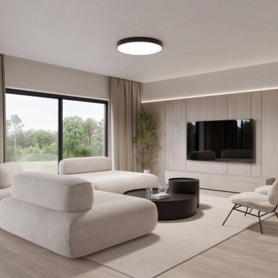 Cleo 600 lampa sufitowa 5 x E27 czarna