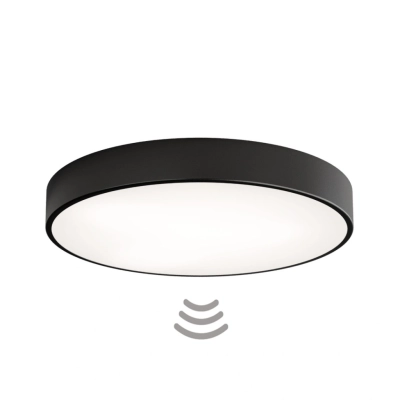 Cleo 600 lampa sufitowa 5 x E27 czarna z czujnikiem ruchu Temar Lighting