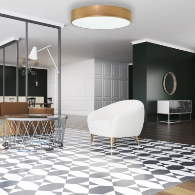 Cleo 600 lampa sufitowa 5 x E27 złota z czujnikiem ruchu