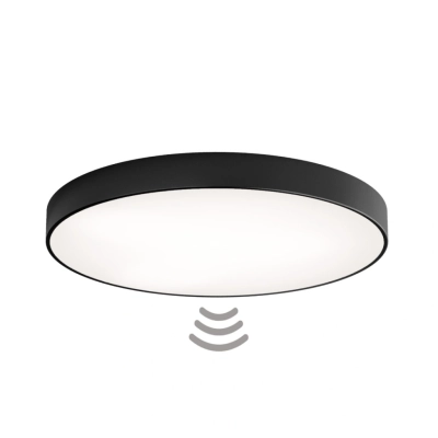 Cleo 800 lampa sufitowa 6 x E27 czarna z czujnikiem ruchu Temar Lighting