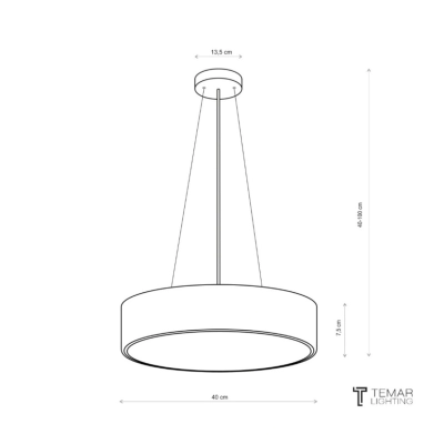 Cleo Zw 400 lampa wisząca 3 x E27 czarna z czujnikiem ruchu