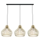 Bareel Zw BEC 380 3BL lampa wisząca 3 x E27 czarna, odcienie brązowego