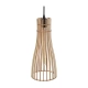 Bottle BUT 410 lampa wisząca 1 x E27 czarna, jasne drewno