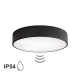 Cleo 400 IP54 lampa sufitowa 3 x E27 czarna z czujnikiem ruchu Temar Lighting