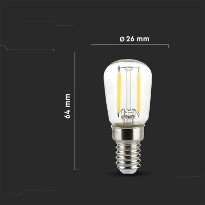 Żarówka LED E14 filament ST26 2W 200lm 4000K  VT-1952