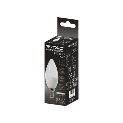 Żarówka LED E14 świeca 3,7W 320lm 4000K  VT-1818