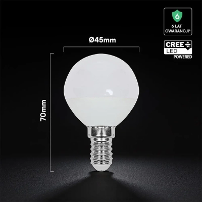 Żarówka LED E14 kulka P45 3,7W 320lm 4000K tuya Alexa Google Home VT-1819
