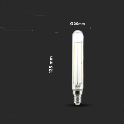 Żarówka LED E14 filament T20 4W 400lm 3000K  VT-2204