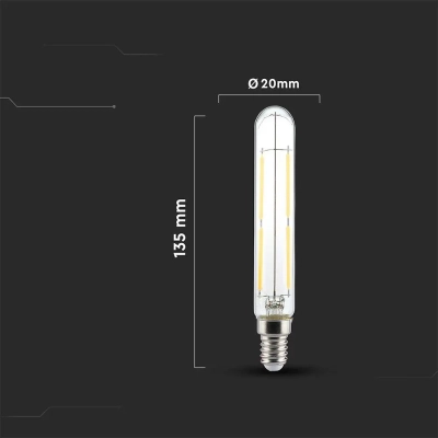 Żarówka LED E14 filament T20 4W 400lm 4000K  VT-2204