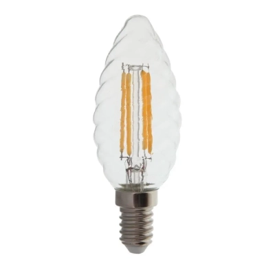 Żarówka LED E14 filament twist świeca 4W 400lm 3000K ściemnialna VT-1985D V-TAC