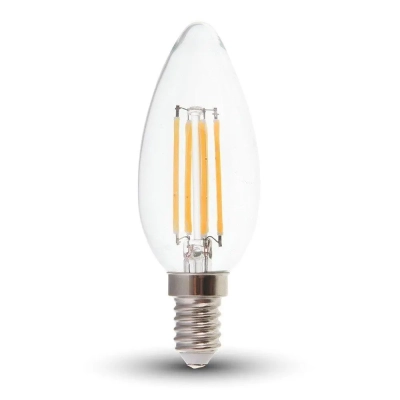 Żarówka LED E14 filament świeca 4W 400lm 4000K  VT-1986 V-TAC