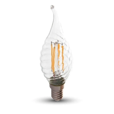 Żarówka LED E14 filament twist świeca płomyk 4W 400lm 4000K  VT-1995 V-TAC