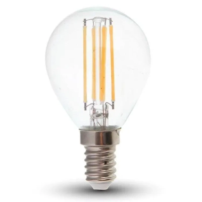 Żarówka LED E14 filament kulka P45 4W 400lm 4000K  VT-1996 V-TAC