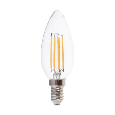 Żarówka LED filament E14 filament C37 4W 400lm 3000K 3xKlik ściemnialna VT-2804 V-TAC
