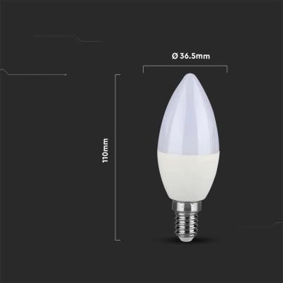 Żarówka LED E14 świeca 5,5W 470lm 3000K ściemnialna VT-293D
