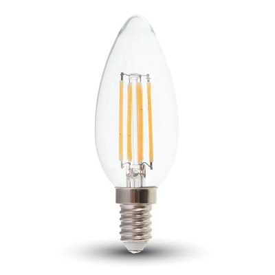 Żarówka LED E14 filament świeca 6W 600lm 4000K  VT-2127 V-TAC